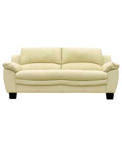 Venice Large Leather Sofa - Ivory