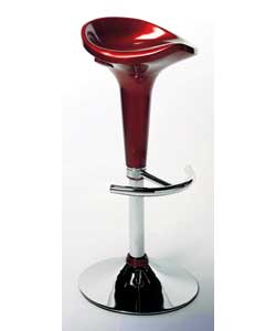 Venice Red Gas Lift Bar Stool