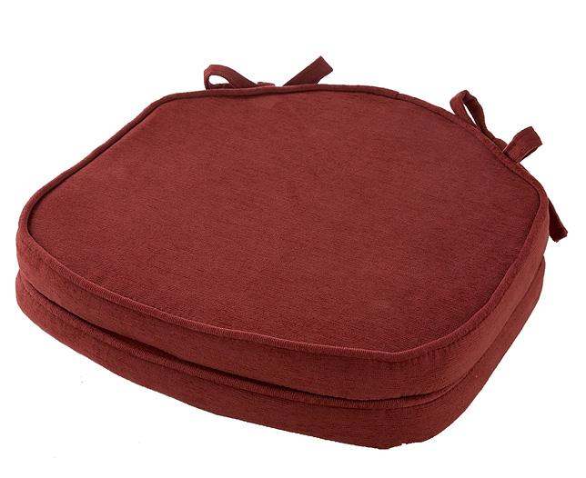 Shaped Seat Pads (Pair) Burgundy