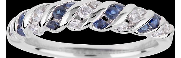 Diamond and Sapphire Eternity in