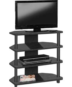 Corner TV Entertainment Unit - Black