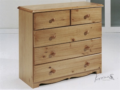 Verona 3+2 Drawer Chest Small Single (2