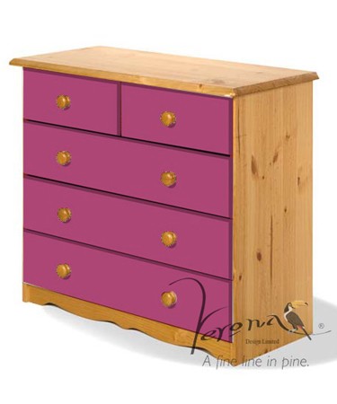 Fuchsia 3 + 2 Chest Of Drawers