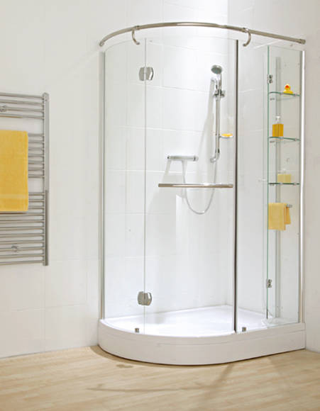 Off Set Shower Enclosure With Storage