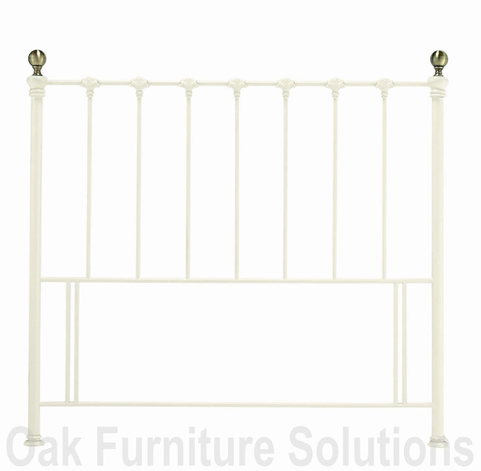 Antique White/Antique Brass Headboard