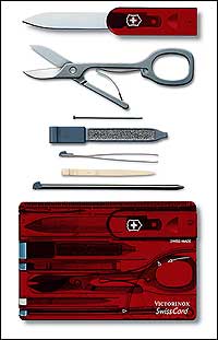 Swiss Card Multi-Tool - Jelly Blue - Ref 01722T2