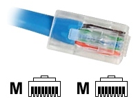 Unbooted Cat5e UTP Patch Cable Orange 1Mtr