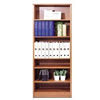 Viking at Home Scandinavian Real Wood Veneer Wide Bookcase-Teak