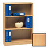 Viking Maple Wood Veneer 80cm Low Wide Bookcase