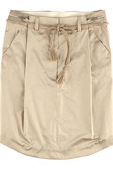 Knee length rope belt skirt