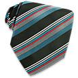 Villa Bolgheri Multi-color Lines Black Woven Silk Tie