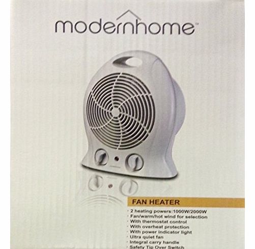 2000W 2KW ELECTRIC PORTABLE FAN HEATER HOT & COOL C