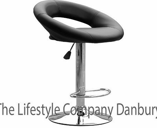 Black & Chrome Swivel Bar Kitchen Breakfast Stool Chair Eclipse 062L