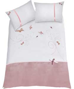 Butterflies Pink Duvet Set - Double