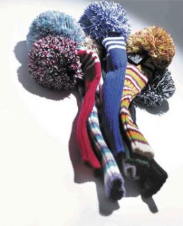 CLASSIC POM HEADCOVERS DRIVER / MULTI STRIPED BLUE