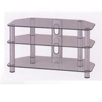 Hamilex Verita Collection EV-6408 Glass and Aluminium TV Unit withCable Management (Castor Option)