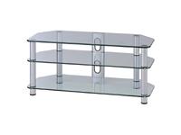 Hamilex Verita Collection EV 6410 Glass and Aluminium TV Unit with Cable Management ( Castor Option