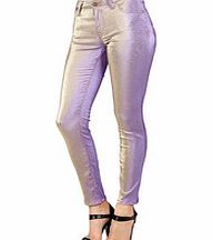 Monroe lilac cotton blend jeggings