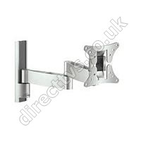 VESA Double-Arm Silver Wall Bracket 10in