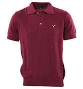 Damson Knitted Polo Shirt (Leyton)