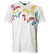 White T-Shirt with Printed Logo