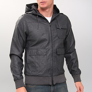Armalite Faux leather jacket - Ebony