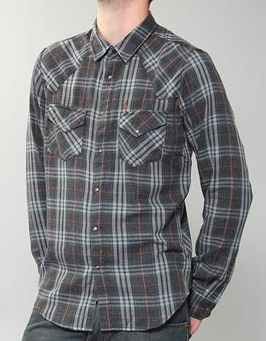 Burn Out Flannel shirt - Black