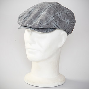 Front Page Flat cap - Grey Plaid