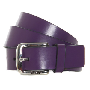 Full Stone Leather belt - Plum