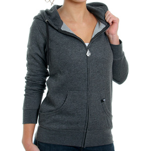 Volcom Ladies HD Zip Time Soft Zip hoody - Black