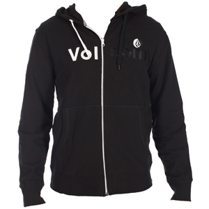 Volcom Mens Mens Volcom Solid Slim Full Zip Hoody. Black