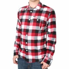 Mens volcom Nogard Flannel Shirt Red