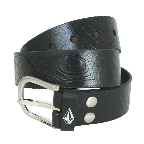 Volcom Mens Volcom Pistol Cluster Leather Belt Blk