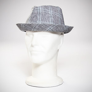 No Class Fedora - Grey Plaid