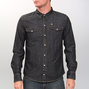 VJB Denim Shirt - Black Used Wash