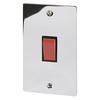 45A DP Sw Blk Ins Polished Chrome Flt Plt