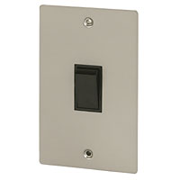 45A DP Sw Blk Ins Satin Chrome Flat Plate