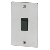 45A DP Sw Blk Ins Satin Stainless Flt Plt