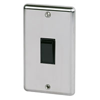 45A DP Sw Blk Ins Stainless Steel Round Edge
