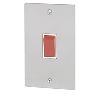 45A DP Sw Wht Ins Satin Stainless Flt Plt
