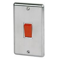 45A DP Sw Wht Ins Stainless Steel Round Edge