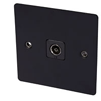 TV Skt Blk Ins Matt Black Flat Plate