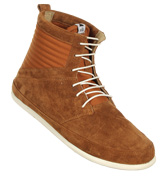 Reversed Cognac Tan Suede Boots