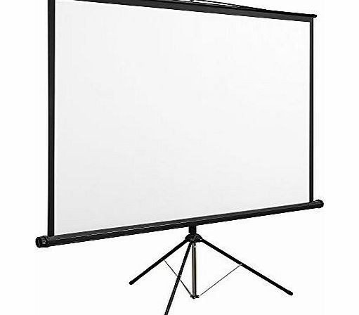 67`` VonHaus Tripod Projector Screen in Matt White -Power Point Presentation Platform 1:1 Aspect Ratio Suitable for LCD and DLP Projectors