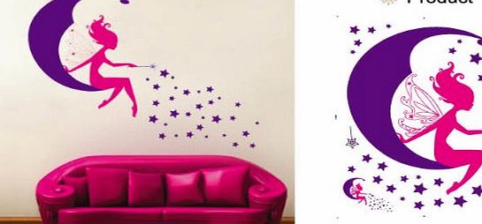 BEAUTIFUL FAIRY CHILDREN WALL STICKERS LARGE SET OF STICKERS KIDS BEDROOM DECOR NURSERY DECALS ART MURAL FAIRY Princess Girls Wall Decoration