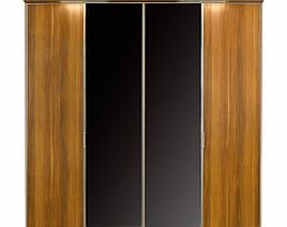 Berkeley Black 4 Door Hinged Wardrobe