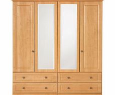 Lille 4 Door Gents Wardrobe With Mirror