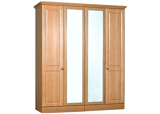 Lille 4 Door Wardrobe With Mirrors