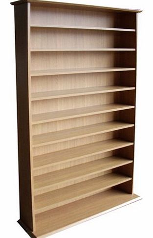 HARROGATE - CD / DVD / Blu-ray Media Storage Shelves - Oak