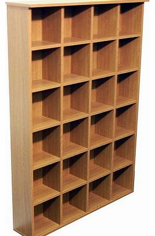 PIGEON HOLE - CD DVD Blu-ray Media Storage Shelves - Oak